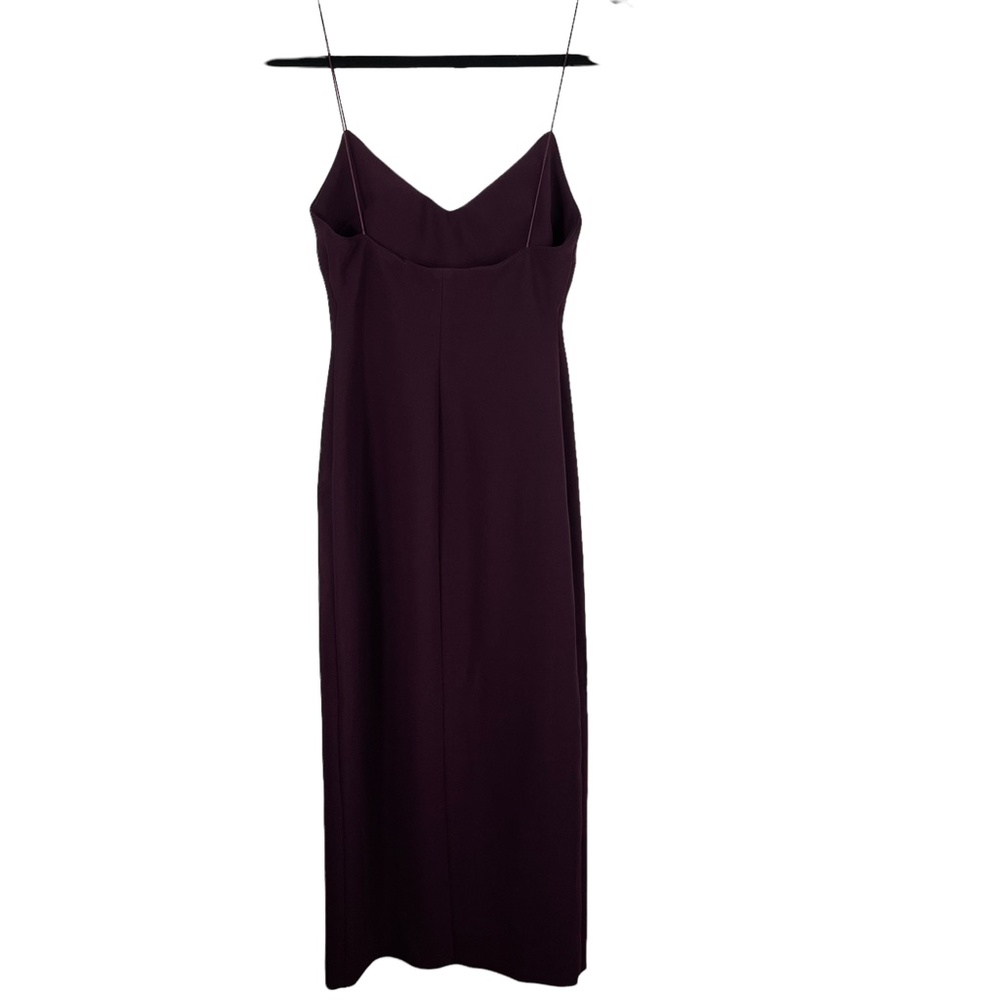 Bec and Bridge Cindy Midi Dress Wine Red Front Split Size 2